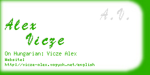 alex vicze business card